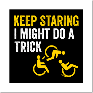 keep staring i might do a trick Posters and Art